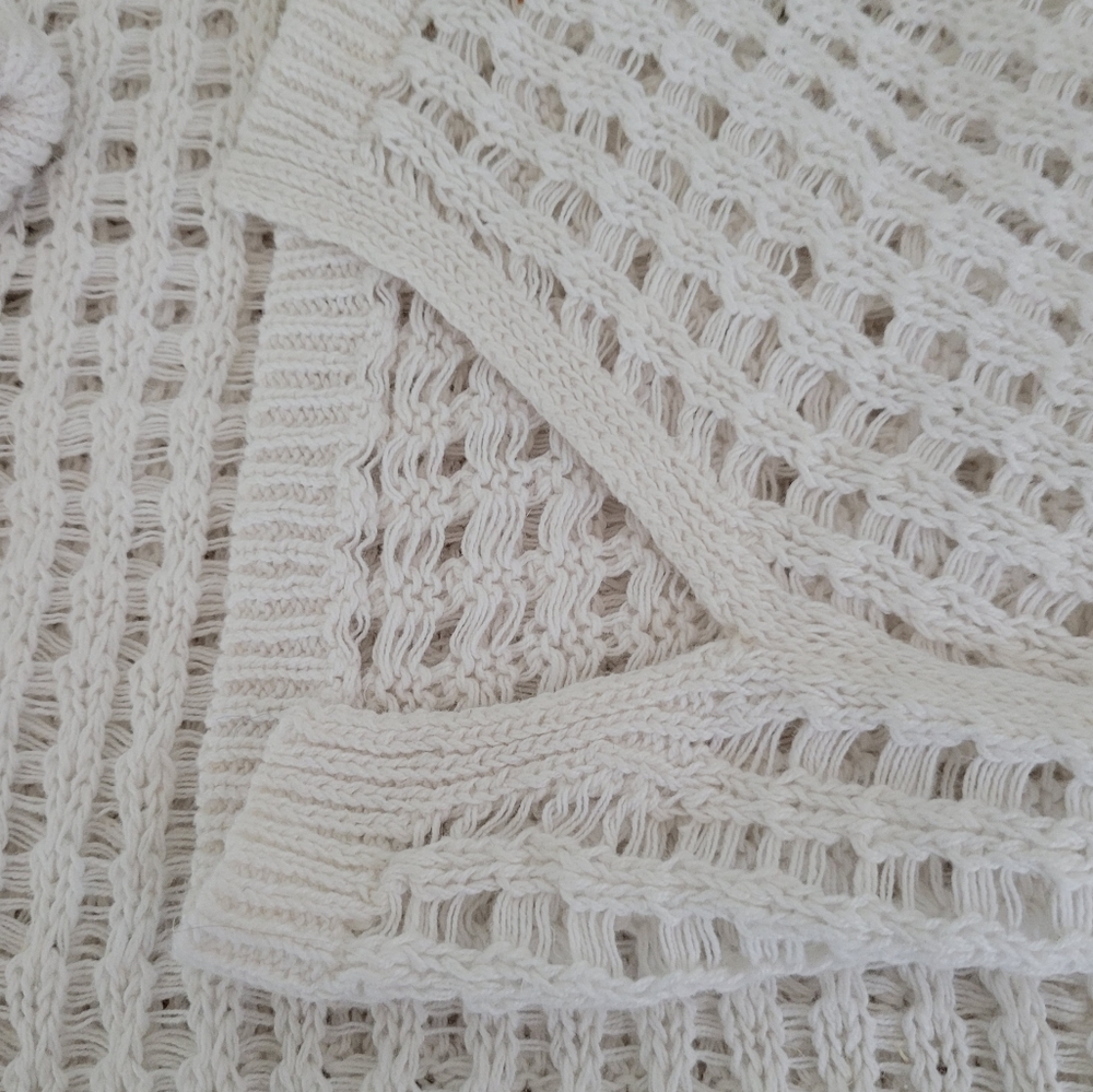 J.JILL | 3/4 SL FISHNET KNIT SWEATER, SZ L - Picture 8 of 12